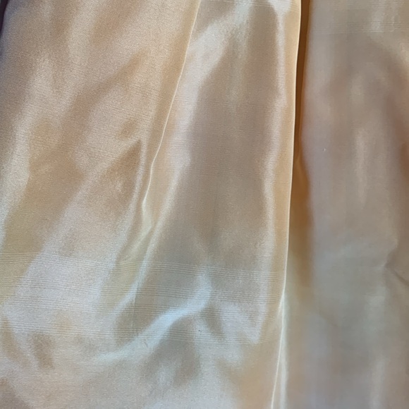 Banana Republic Butter Yellow Gold Pleated Silk Skirt Size 4 - Picture 9 of 15